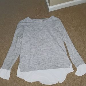Loft Sweater w/ Button Down Attached